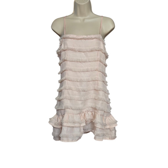 Chic Pink Ruffled Mini Dress - Picture 2 of 6